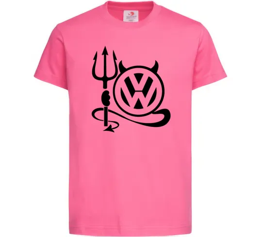 Дитяча футболка Volkswagen devil Яскраво-рожевий фото