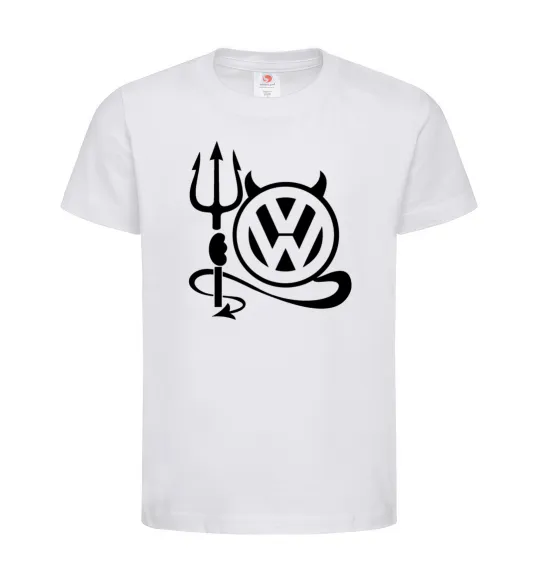 Дитяча футболка Volkswagen devil Білий фото