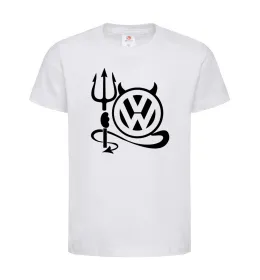 Детская футболка Volkswagen devil Белый фото