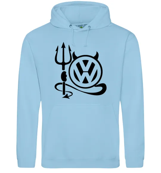 Жіноча толстовка (худі) Volkswagen devil Блакитний фото