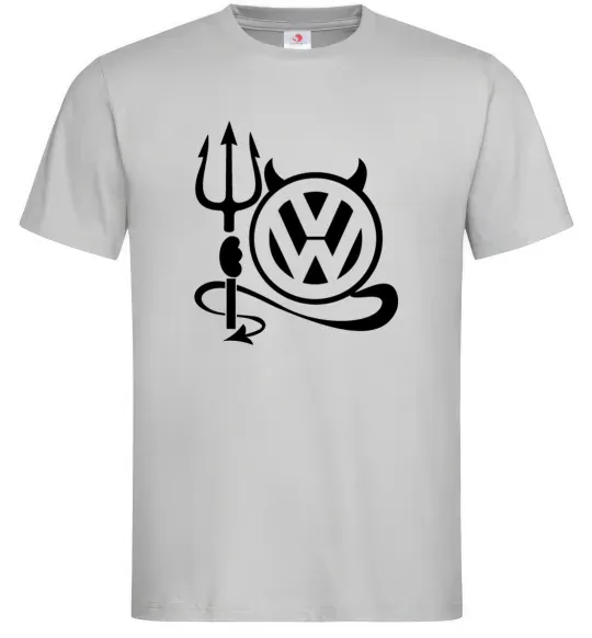 Мужская футболка Volkswagen devil Серый фото