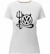 Женская премиум футболка Volkswagen devil Белый фото