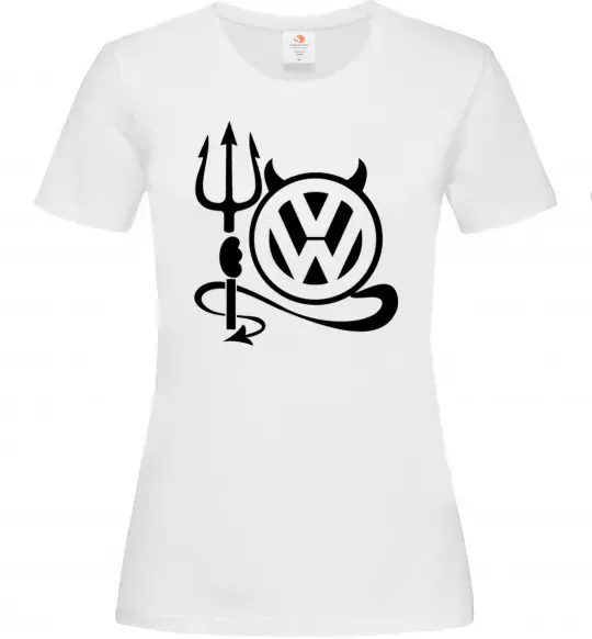 Жіноча футболка Volkswagen devil Білий фото