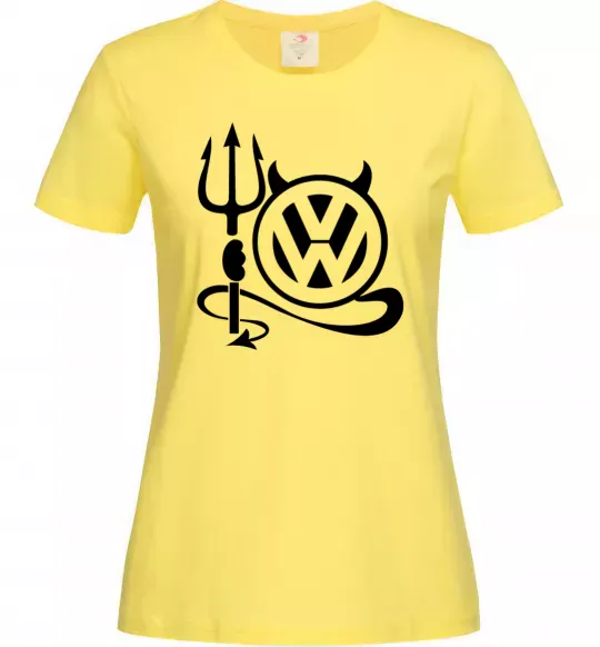 Жіноча футболка Volkswagen devil Лимонний фото
