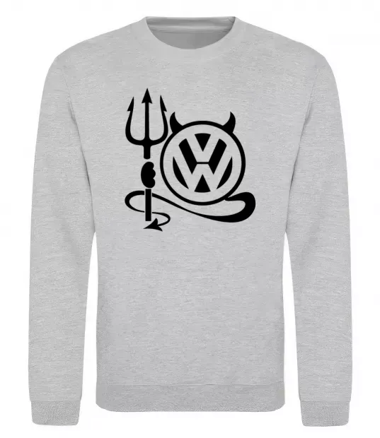 Свитшот Volkswagen devil Серый меланж фото