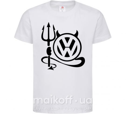 Детская футболка Volkswagen devil Белый фото