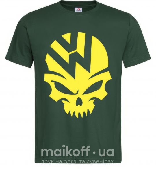 Мужская футболка Volkswagen skull Темно-зеленый фото