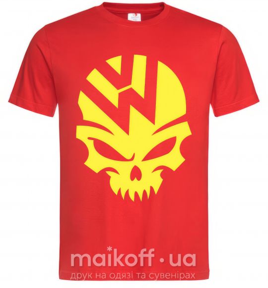 Мужская футболка Volkswagen skull Красный фото