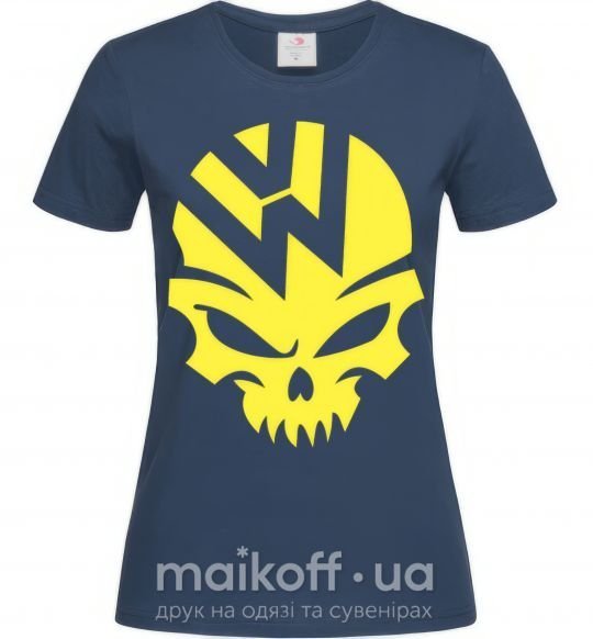 Жіноча футболка Volkswagen skull Темно-синій фото