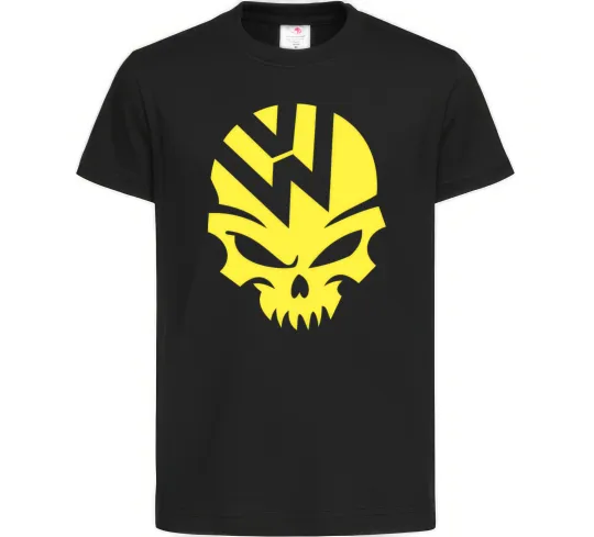 Детская футболка Volkswagen skull Черный фото