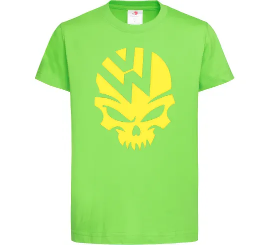 Детская футболка Volkswagen skull Лаймовый фото