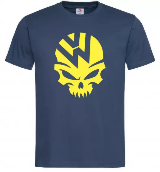Чоловіча футболка Volkswagen skull Темно-синій фото