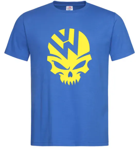Чоловіча футболка Volkswagen skull Яскраво-синій фото