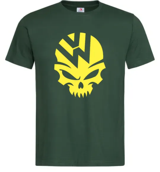 Чоловіча футболка Volkswagen skull Темно-зелений фото