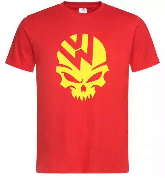 Чоловіча футболка Volkswagen skull Червоний фото