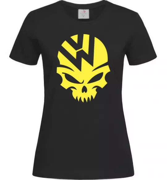 Женская футболка Volkswagen skull Черный фото