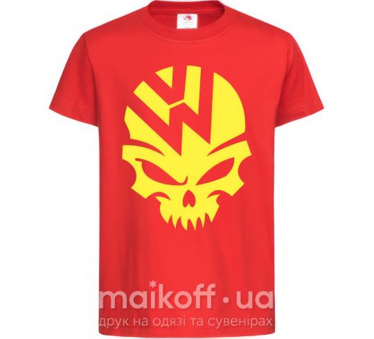 Детская футболка Volkswagen skull Красный фото