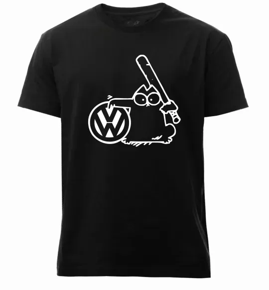 Мужская премиум футболка Danger Volkswagen Черный фото