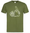 Чоловіча футболка Danger Volkswagen Оливковий фото
