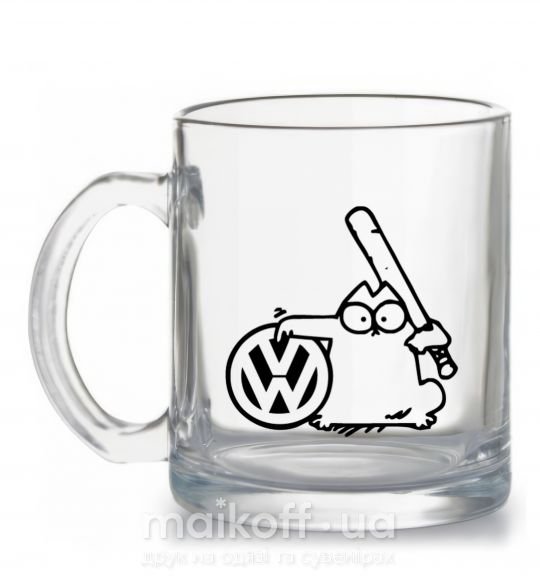 Чашка стеклянная Danger Volkswagen Прозрачный фото