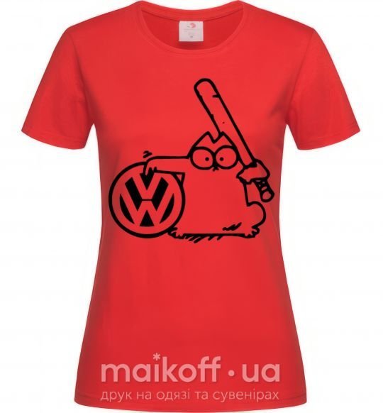 Женская футболка Danger Volkswagen Красный фото