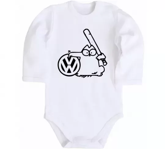 Детский боди Danger Volkswagen Белый фото