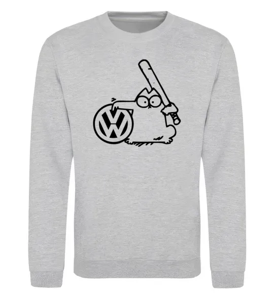 Світшот Danger Volkswagen Сірий меланж фото