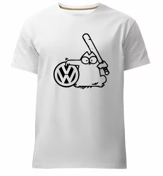 Мужская премиум футболка Danger Volkswagen Белый фото