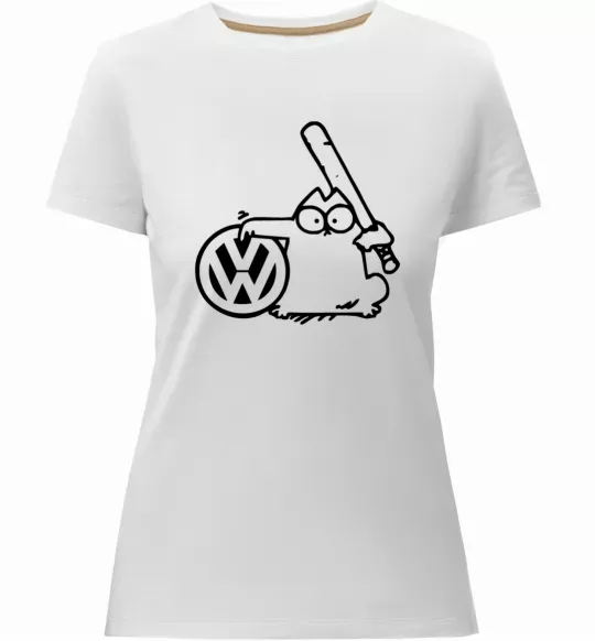 Жіноча преміум футболка Danger Volkswagen Білий фото