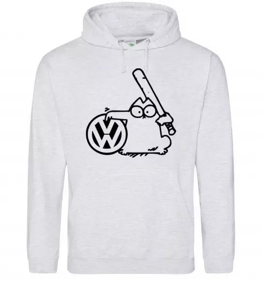 Чоловіча толстовка (худі) Danger Volkswagen Сірий меланж фото