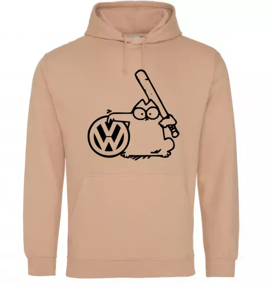 Чоловіча толстовка (худі) Danger Volkswagen Пісочний фото