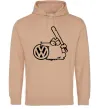 Женская толстовка (худи) Danger Volkswagen Песочный Женская толстовка (худи) Danger Volkswagen Песочный фото