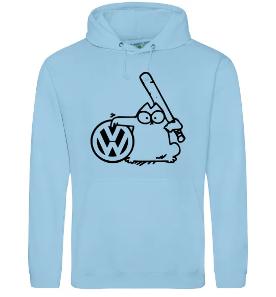 Жіноча толстовка (худі) Danger Volkswagen Блакитний фото