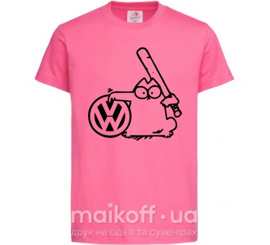 Дитяча футболка Danger Volkswagen Яскраво-рожевий фото