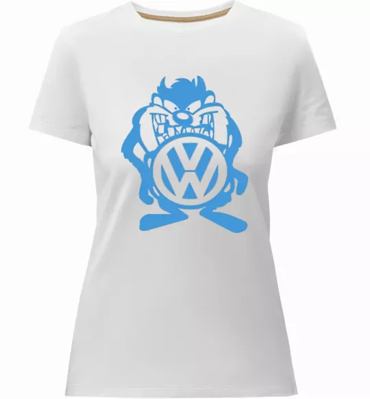 Женская премиум футболка Мульт VW Белый фото