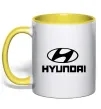 Чашка з кольоровою ручкою Hyundai logo Сонячно жовтий Чашка з кольоровою ручкою Hyundai logo Сонячно жовтий фото