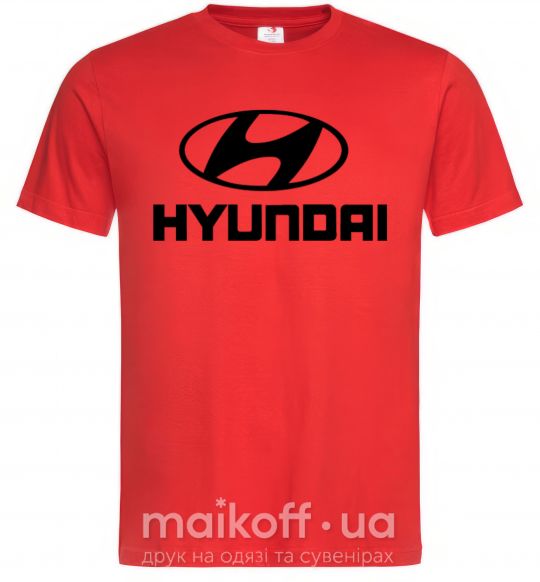 Мужская футболка Hyundai logo Красный фото
