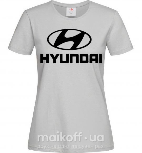 Женская футболка Hyundai logo Серый фото