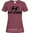 Жіноча футболка Hyundai logo Бордовий фото