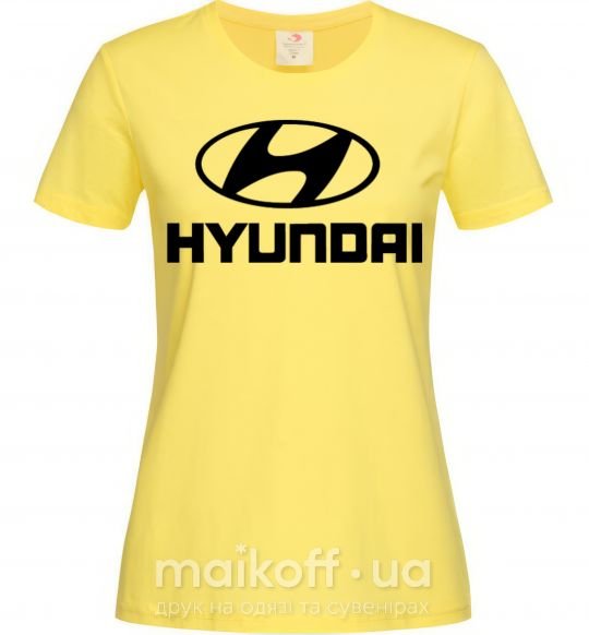 Женская футболка Hyundai logo Лимонный фото