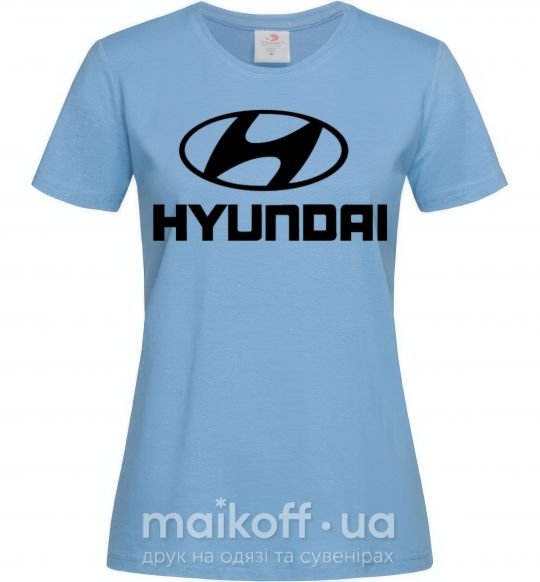 Женская футболка Hyundai logo Голубой фото