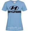 Женская футболка Hyundai logo Голубой фото