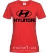 Жіноча футболка Hyundai logo Червоний фото