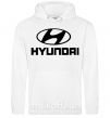 Чоловіча толстовка (худі) Hyundai logo Білий фото