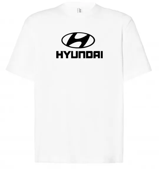 Футболка Оверсайз Hyundai logo Білий фото