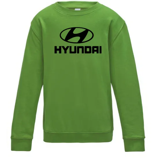 Детский Свитшот Hyundai logo Лаймовый фото