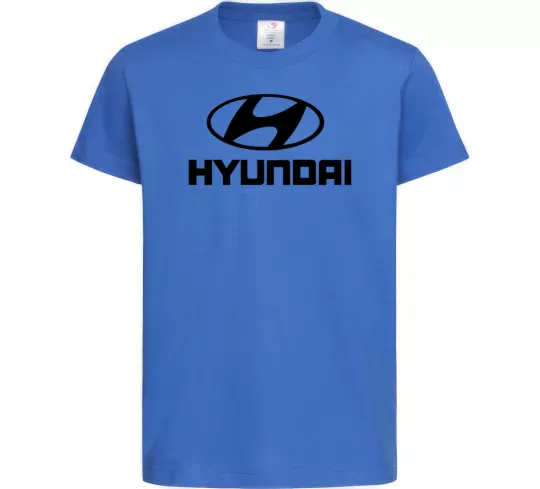 Детская футболка Hyundai logo Ярко-синий фото