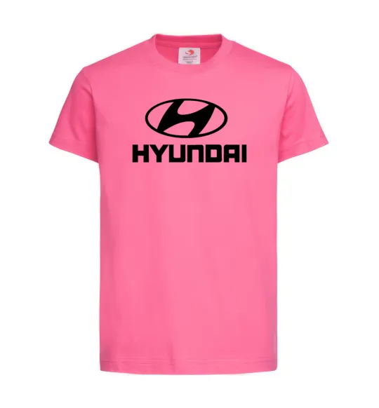 Детская футболка Hyundai logo Ярко-розовый фото