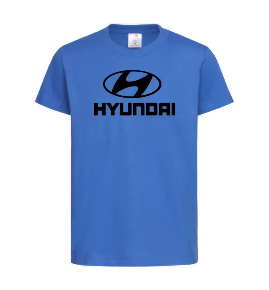 Детская футболка Hyundai logo Ярко-синий фото
