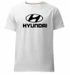 Чоловіча преміум футболка Hyundai logo Білий фото